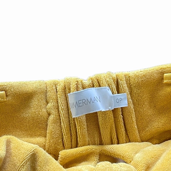 ❌SOLD❌Zimmermann Jeannie Terry Strapless Mustard Cotton-Blend Midi Dress Size XS - Picture 15 of 16